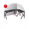 Huzaro Hero 6.3 secretária gaming, 154×48×74 cm, tampo de 1,5 cm, preta
