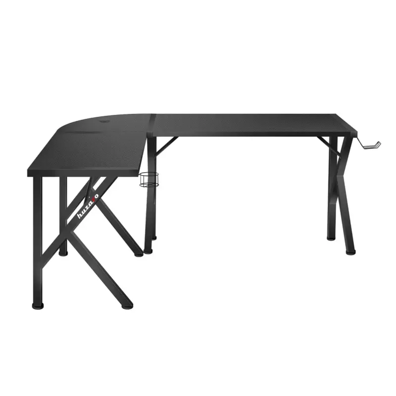 Huzaro Hero 6.3 secretária gaming, 154×48×74 cm, tampo de 1,5 cm, preta