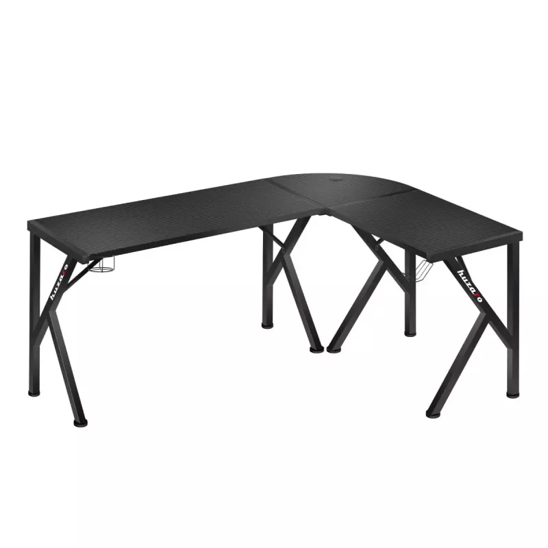 Huzaro Hero 6.3 secretária gaming, 154×48×74 cm, tampo de 1,5 cm, preta