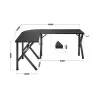 Huzaro Hero 6.3 secretária gaming, 154×48×74 cm, tampo de 1,5 cm, preta