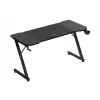 Secretária de gaming ergonómica huzaro Hero 3.3 preta — tampo retangular plano 1400x600 mm, 740 mm de altura, tampo de 15 mm