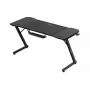 Secretária de gaming ergonómica huzaro Hero 3.3 preta — tampo retangular plano 1400x600 mm, 740 mm de altura, tampo de 15 mm