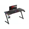 Secretária de gaming huzaro Hero 3.3 RGB — tampo plano preto 1400x600 mm, iluminação LED, porta-copos, suporte para auscultadores