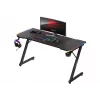 Secretária de gaming huzaro Hero 3.3 RGB — tampo plano preto 1400x600 mm, iluminação LED, porta-copos, suporte para auscultadores