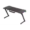 Secretária de gaming huzaro Hero 3.3 RGB — tampo plano preto 1400x600 mm, iluminação LED, porta-copos, suporte para auscultadores