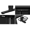 Huzaro Hero 9.1 secretária gaming elétrica, altura ajustável, 145×85 cm, preta