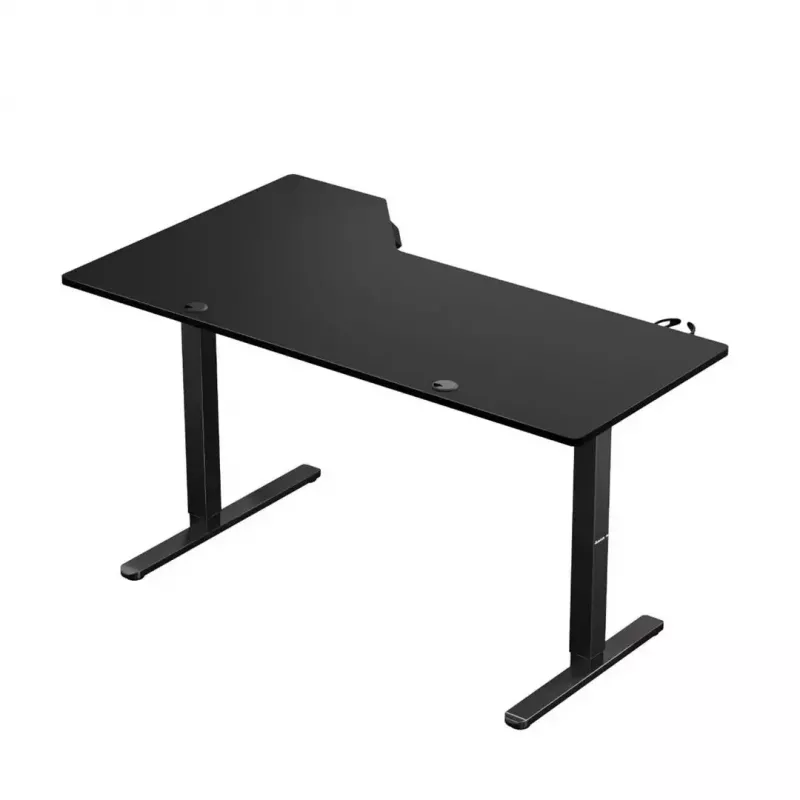 Huzaro Hero 9.1 secretária gaming elétrica, altura ajustável, 145×85 cm, preta