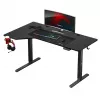 Huzaro Hero 9.1 secretária gaming elétrica, altura ajustável, 145×85 cm, preta