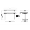 Huzaro Hero 9.1 secretária gaming elétrica, altura ajustável, 145×85 cm, preta