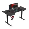 Huzaro Hero 9.1 secretária gaming elétrica, altura ajustável, 145×85 cm, preta