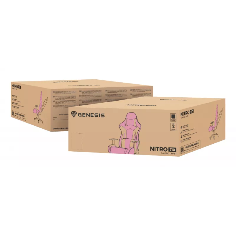 Cadeira de gaming para PC GENESIS Nitro 710 Air filled seat branca 150 kg