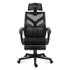 Cadeira de gaming Huzaro Combat 5.0 assento em malha preta — assento em malha, encosto respirável, inclinação 90–140°, carga máx. 140 kg, braços, apoio para os pés