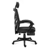 Cadeira de gaming Huzaro Combat 5.0 assento em malha preta — assento em malha, encosto respirável, inclinação 90–140°, carga máx. 140 kg, braços, apoio para os pés