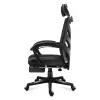 Cadeira de gaming Huzaro Combat 5.0 assento em malha preta — assento em malha, encosto respirável, inclinação 90–140°, carga máx. 140 kg, braços, apoio para os pés