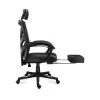Cadeira de gaming Huzaro Combat 5.0 assento em malha preta — assento em malha, encosto respirável, inclinação 90–140°, carga máx. 140 kg, braços, apoio para os pés