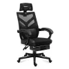 Cadeira de gaming Huzaro Combat 5.0 assento em malha preta — assento em malha, encosto respirável, inclinação 90–140°, carga máx. 140 kg, braços, apoio para os pés