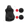 Cadeira de gaming Huzaro Force 7.6 preta — assento tipo concha acolchoado, encosto ajustável, peso máx. 150 kg
