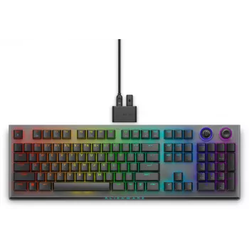 Teclado Alienware Tri-Mode AW920K gaming USB + RF Wireless + Bluetooth cinzento