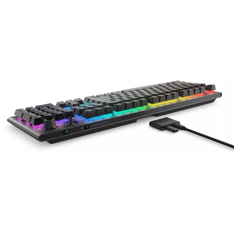 Teclado Alienware Tri-Mode AW920K gaming USB + RF Wireless + Bluetooth cinzento