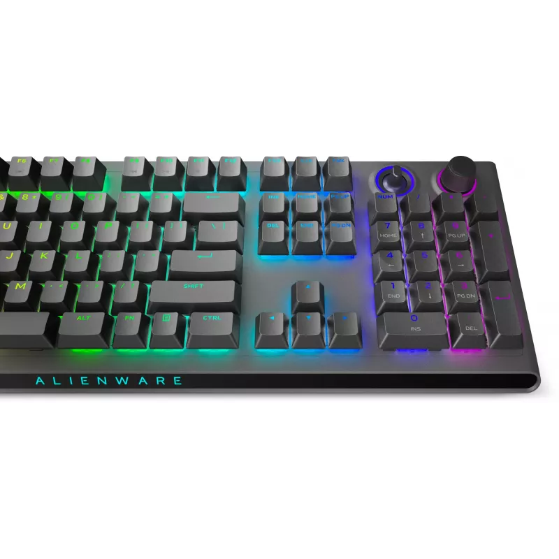 Teclado Alienware Tri-Mode AW920K gaming USB + RF Wireless + Bluetooth cinzento
