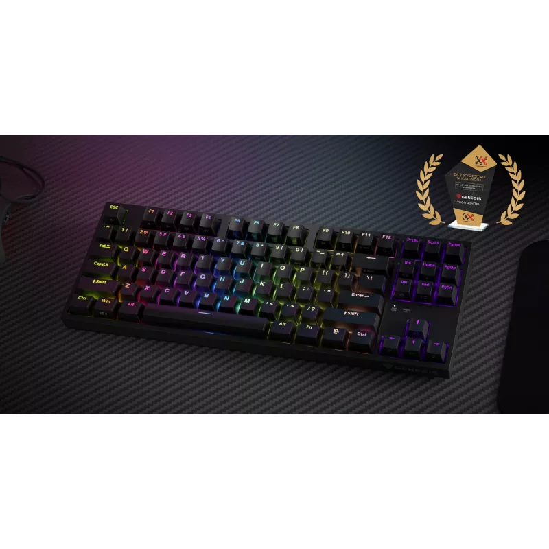 Teclado GENESIS Thor 404 TKL gaming USB QWERTY US International preto