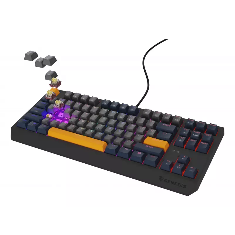 Teclado GENESIS Thor 230 TKL gaming USB QWERTY inglês azul