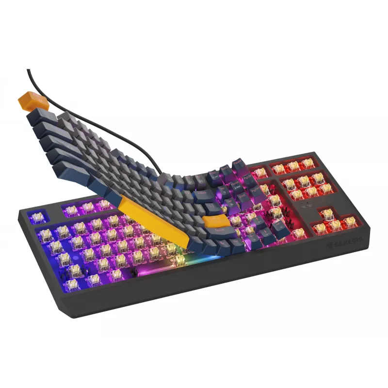Teclado GENESIS Thor 230 TKL gaming USB QWERTY inglês azul