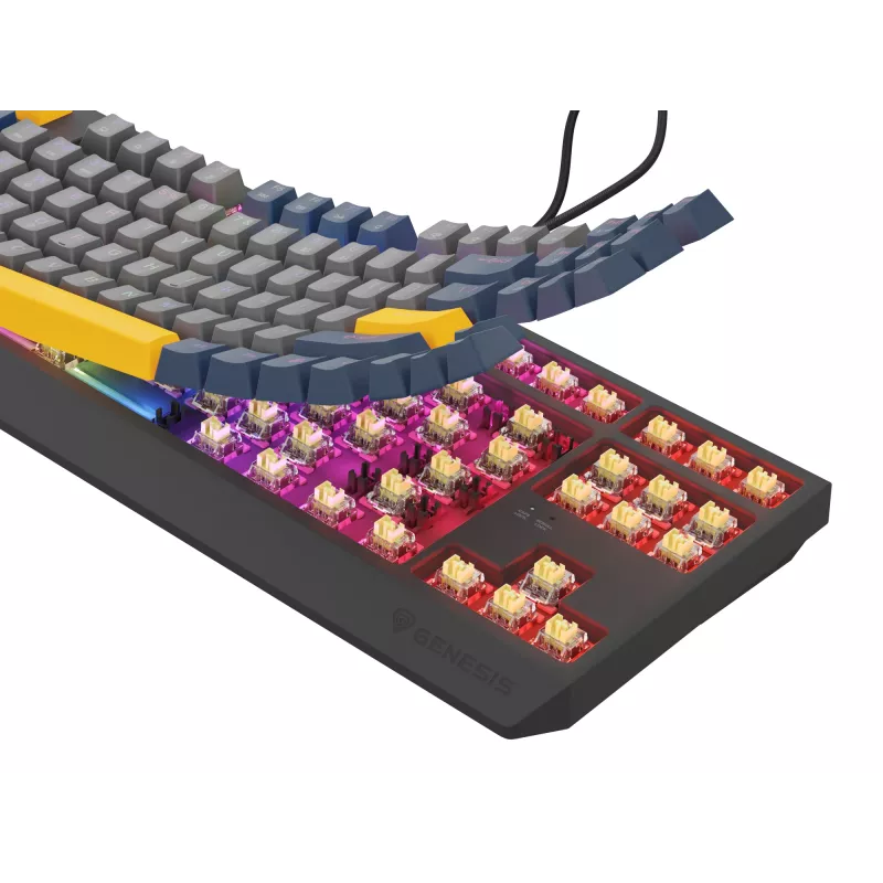 Teclado GENESIS Thor 230 TKL gaming USB QWERTY inglês azul