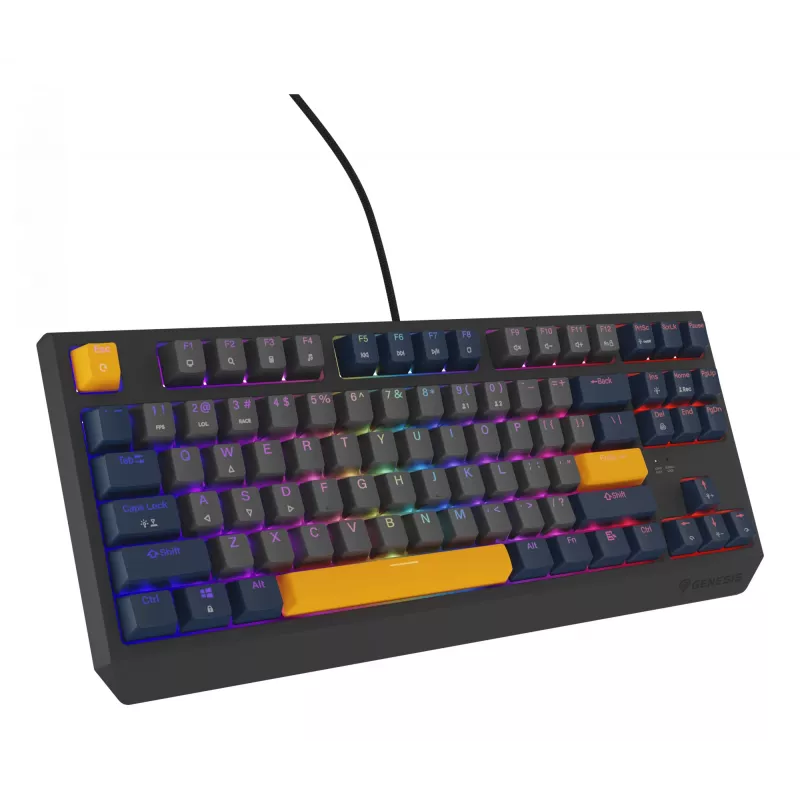 Teclado GENESIS Thor 230 TKL gaming USB QWERTY inglês azul