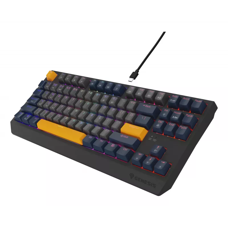 Teclado GENESIS Thor 230 TKL gaming USB QWERTY inglês azul