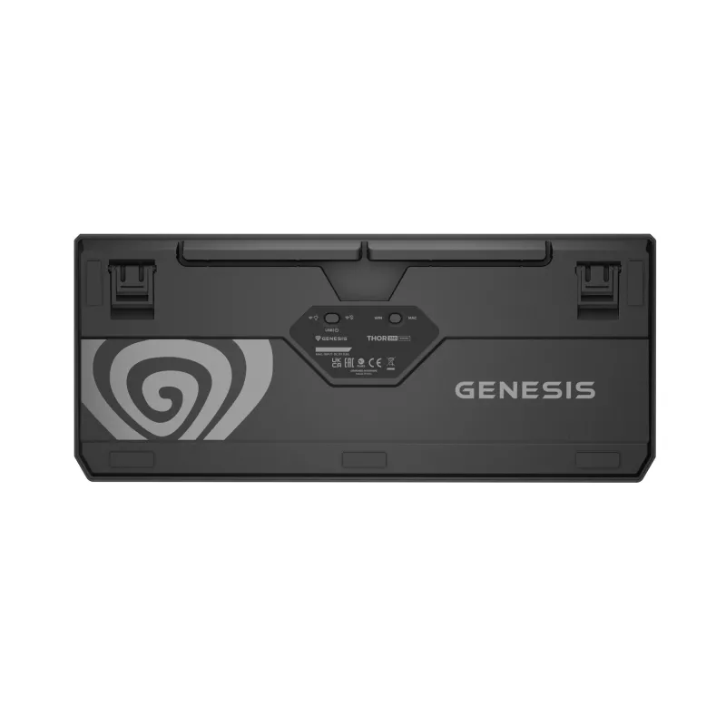 Teclado de gaming mecânico tenkeyless GENESIS Thor 230 TKL — USB, RF Wireless, Bluetooth, 87 teclas QWERTY, cinzento