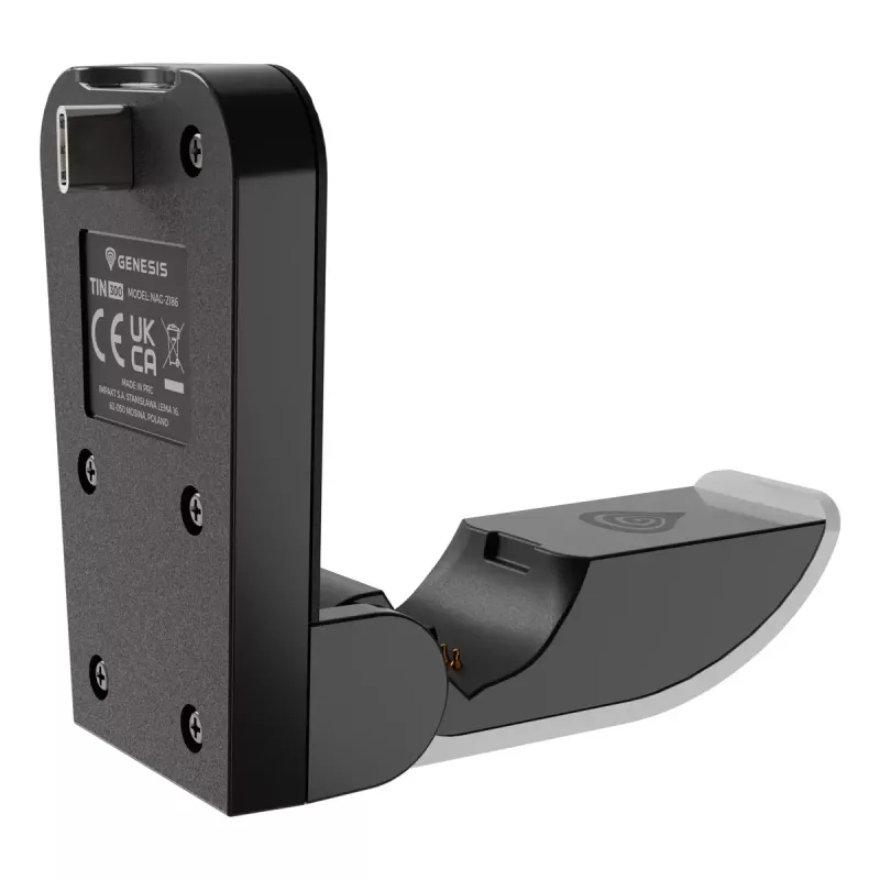 Sistema de carregamento GENESIS Tin 300 com fios preto branco para PlayStation 5