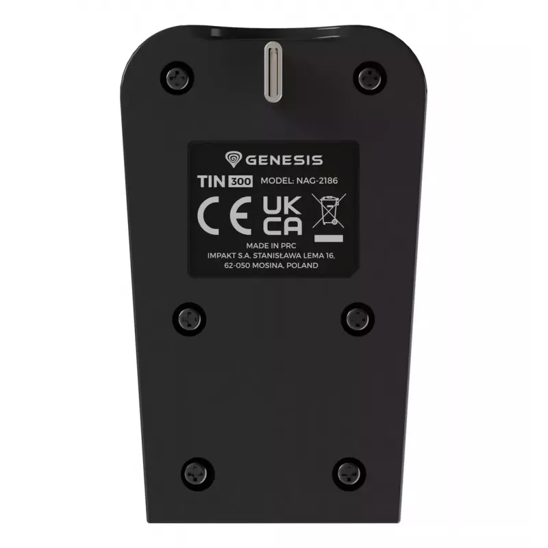 Sistema de carregamento GENESIS Tin 300 com fios preto branco para PlayStation 5