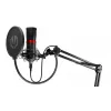 Microfone para PC ENDORFY Solum Streaming, USB-C com fio, padrão cardioide, 48 kHz/16 bits, 18–21000 Hz, montagem em mesa, inclui aranha e pop filter
