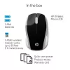 Rato sem fios HP 200 (Pike Silver), ambidestro, ótico, RF Wireless, 1000 DPI, prateado