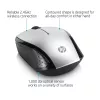 Rato sem fios HP 200 (Pike Silver), ambidestro, ótico, RF Wireless, 1000 DPI, prateado