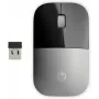 Rato sem fios HP Z3700 prateado, ambidestro, ótico, RF Wireless, 1200 DPI, prateado