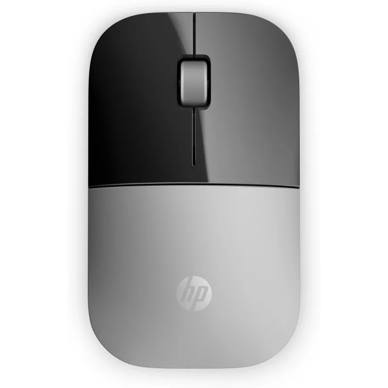 Rato sem fios HP Z3700 prateado, ambidestro, ótico, RF Wireless, 1200 DPI, prateado