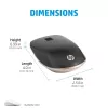 Rato Bluetooth HP 410 fino prateado, ambidestro, Bluetooth, 2000 dpi, prateado
