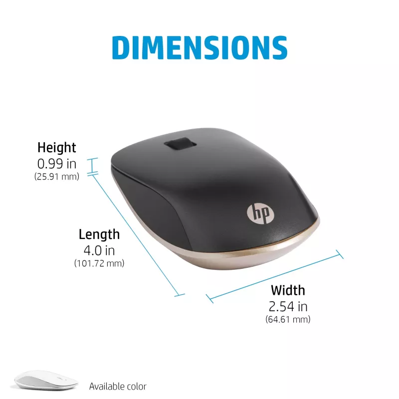 Rato Bluetooth HP 410 fino prateado, ambidestro, Bluetooth, 2000 dpi, prateado