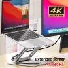 Unitek D1109A suporte para portátil dobrável e rotativo com hub USB-C, HDMI 4K, PD 100 W, até 17 polegadas (43,2 cm)