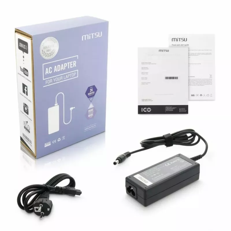 Fonte de alimentação MITSU 19 V 3,42 A modelo ZM/LIT19342 para portáteis compatíveis