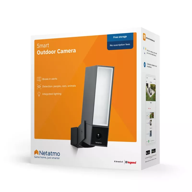 Câmara de vigilância IP Netatmo Presence exterior 1920 x 1080 píxeis parede