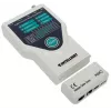 Testador de cabos 5-em-1 Intellinet, testa 5 cabos de rede RJ45 e de computador comuns