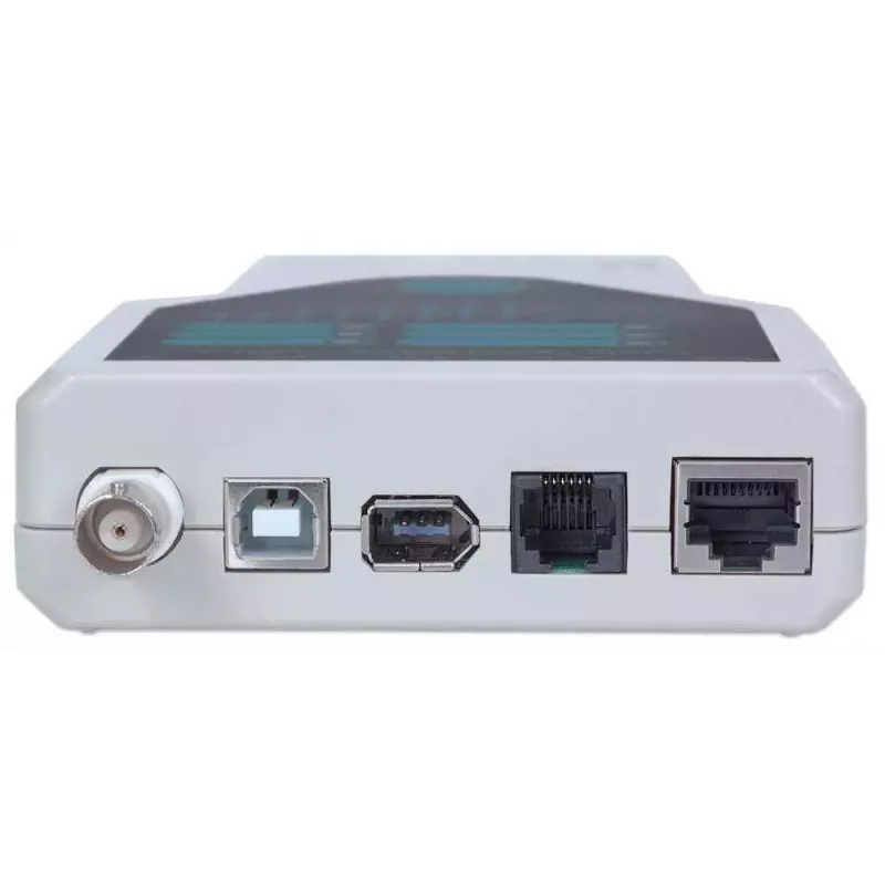 Testador de cabos 5-em-1 Intellinet, testa 5 cabos de rede RJ45 e de computador comuns