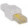 Ficha modular RJ45 Intellinet, conector sem ferramentas, Cat5/5e/6, 22-26 AWG cabos UTP maciços e flexíveis