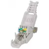 Ficha modular RJ45 Intellinet, conector sem ferramentas, Cat5/5e/6, 22-26 AWG cabos UTP maciços e flexíveis