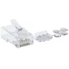 Ficha modular RJ45 Intellinet Pro Line, Cat6A, UTP, 3 pontas, para fio maciço, contactos banhados a ouro 50 µ, pack de 80