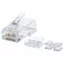 Ficha modular RJ45 Intellinet Pro Line, Cat6A, UTP, 3 pontas, para fio maciço, contactos banhados a ouro 50 µ, pack de 80