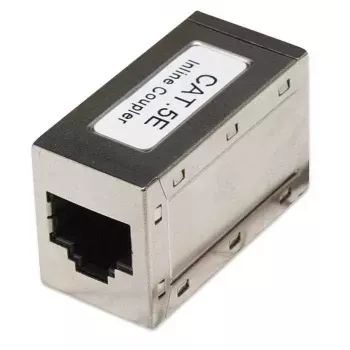 Conector fêmea em linha Intellinet, Cat5e, FTP, modular, conector fêmea 8P8C para conector fêmea 8P8C, prateado